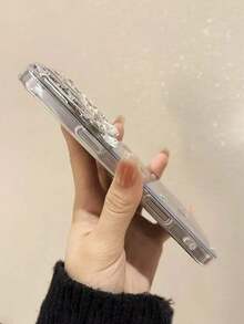 新款贝壳纹理3D水晶水钻手机壳，奢华闪亮，兼容 14 Pro Max/14 Pro/14、15 Pro Max/15 Pro/15，优雅款，兼容 12/13 Pro Max、17/17 Pro/17 Pro Max、16/16 Pro/16 Pro Max/16 Plus - 銀色 - 查看 3