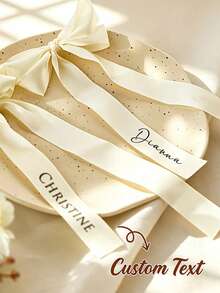 Personalized Wedding Ribbons, Wedding Name Tags, Wedding Ribbon Seat Cards, Bridesmaid Gift Personalized Bow,Patchwork Materials,Garden Decor - Multicolor - View 4