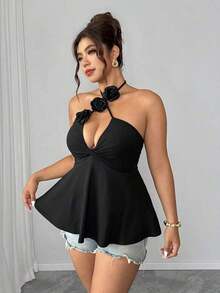 opvacaciones, té de la tarde, tallas grandes - Negro - Ver 6