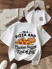 Tween Boy-Cartoon Print T-Shirt, Suitable For Girls' Daily Wear, Girls' Spring/Summer Casual Versatile Top - White - View 4