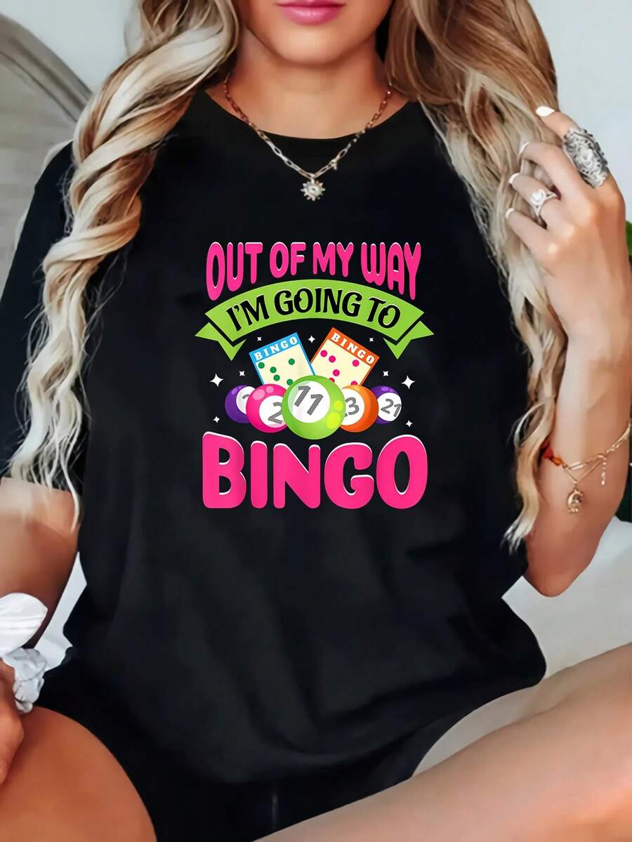 Camiseta de mujer para primavera y verano - Negro - Ver 1