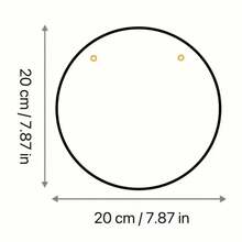 1个2D平面木质鹿头标志欢迎牌 - 20.07厘米 x 20.07厘米圆形木质墙饰，适用于家居、车库、卧室和户外空间装饰悬挂，家居装饰壁挂式，预钻孔如图所示 - 多色 - 查看 2