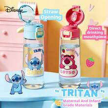 Bình nước trẻ em Disney, bình nước có ống hút kép dùng được cho học sinh tiểu học, phù hợp cho bé trai và bé gái, cốc nước mùa hè. - Nhiều màu - Xem 3