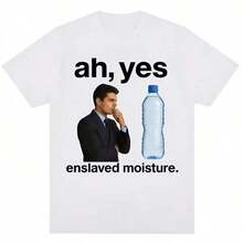 Camiseta con Gráficos de Memes Acuáticos Urban Sense Fun Enslaved para Hombres y Mujeres, Camiseta de Algodón 100% Estampada con Chistes Humorísticos de Verano (1) Regalo para el Día de la Madre ALDI Adecuado como regalo. playera de mujer. blusas>elegantes. boho chic,Top de mujer suave, transpirable y cómodo, ideal para primavera, verano y otoño, perfecto para vacaciones, viajes y uso diario. - Blanco - Ver 1