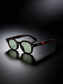 1 Cặp kính thời trang nam gọng hình học kiểu retro, thích hợp đeo hàng ngày, đi biển mùa hè, du lịch. - Khung hình học cổ điển - Xem 2