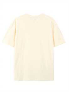 Men's Cotton T-Shirt With Vintage Style And Creative French Fries Print - Casual Round Neck, Short Sleeve For Summer - 杏 - 查看 2