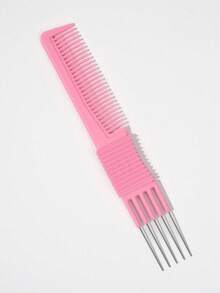 3 Pieces Pick Teasing Combs Hair Brush Set Includes Carbon Lift With Metal Prong, Three-Row Comb, The Curved Design Better Follows The Contours Of The Head, Rat Tail Comb Can Work With Your Hairdryer, Help You Section And Separate The Hair Quickly - Multicolor - View 9