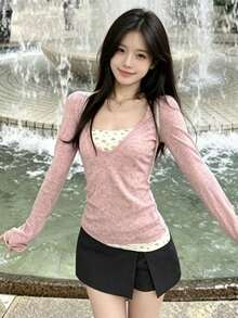 Women Tops - Pink - View 2