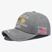 New AMERICA250th Letter Embroidered 250th Anniversary Memorial Cap, Unisex Baseball Hat Suitable For Outdoor, Travel, Sports, Adjustable Size - Bell - View 10