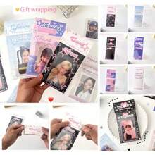 6  Photocard Holder Keychain Toploaders, 6 Wrapped Gift Sets 50 Holographic Card Sleeves For Trading Cards, 35Sheets Deco Stickers, 2 Pcs Cute Little Pendant  II - 星二 - 查看 7