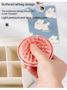 1 chiếc lược chải tóc hình kem que có gương, 2 trong 1, dùng được cho tóc ướt và khô, dùng để massage da đầu và làm sạch. - Nhiều màu - Xem 6