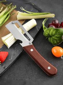 1pc Stainless Steel Plastic Handle Peeler, Multi-Function Bottle Opener With Forged Blade - For Peeling, Slicing Fruits And Vegetables | Perfect For Home Cooks And Chefs, Vegetable Slicer | Stainless Steel Blade - Forged Blade, Fruit Peeler - Multicolor - View 10
