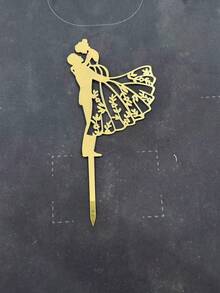 3件組金色壓克力情侶人偶蛋糕裝飾插牌，情人節蛋糕禮物標語，婚禮蛋糕裝飾，週年紀念蛋糕裝飾，訂婚蛋糕裝飾，英文字母蛋糕裝飾，烘焙裝飾，廚房烘焙用品，蛋糕裝飾，甜點桌裝飾 - styleF - 查看 9