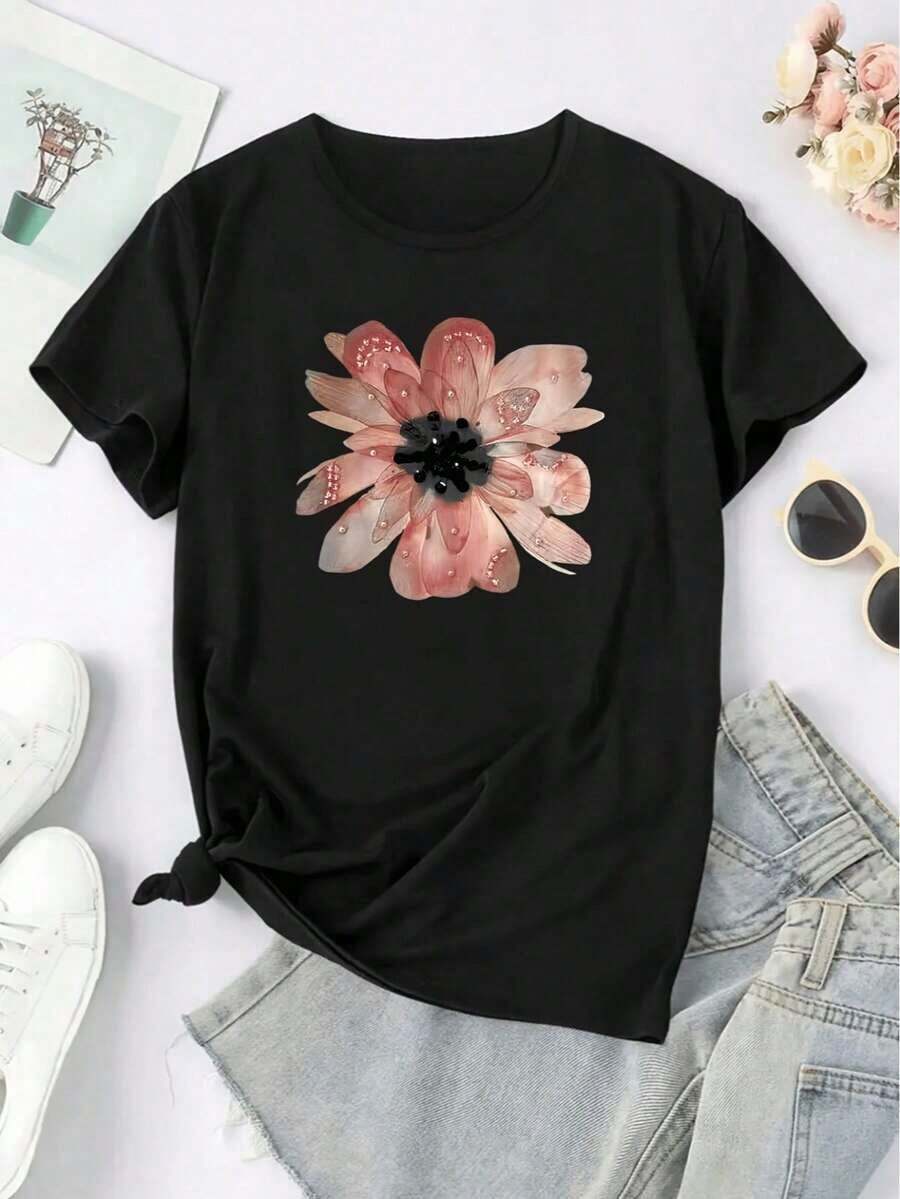 Una Colección de Primavera y Verano para Mujer con un Diseño de Personaje de Dibujos Animados que Imita un Televisor - Negro 15 - Ver 1