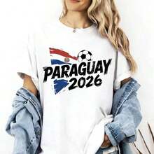 Panama 2026  Fan Shirt, Football Lover's Shirt With Panamanian Flag, 2026 World Cup Fan Shirt, Gift For The Panama National Team, Women's Shirts - 白色 12 - 查看 7