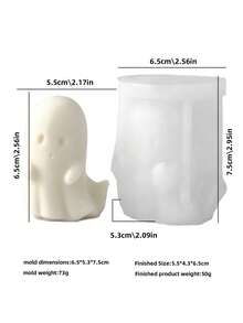 JDH Silicone 萬聖節南瓜幽靈矽膠模具，設計包含南瓜、幽靈與樁元素，非常適合創意萬聖節裝飾，支持樹脂鑄造工藝。這款有趣的南瓜幽靈裝飾適用於萬聖節派對與居家裝飾，由柔軟耐用的矽膠材質製成 - 萬聖節系列 - 查看 11