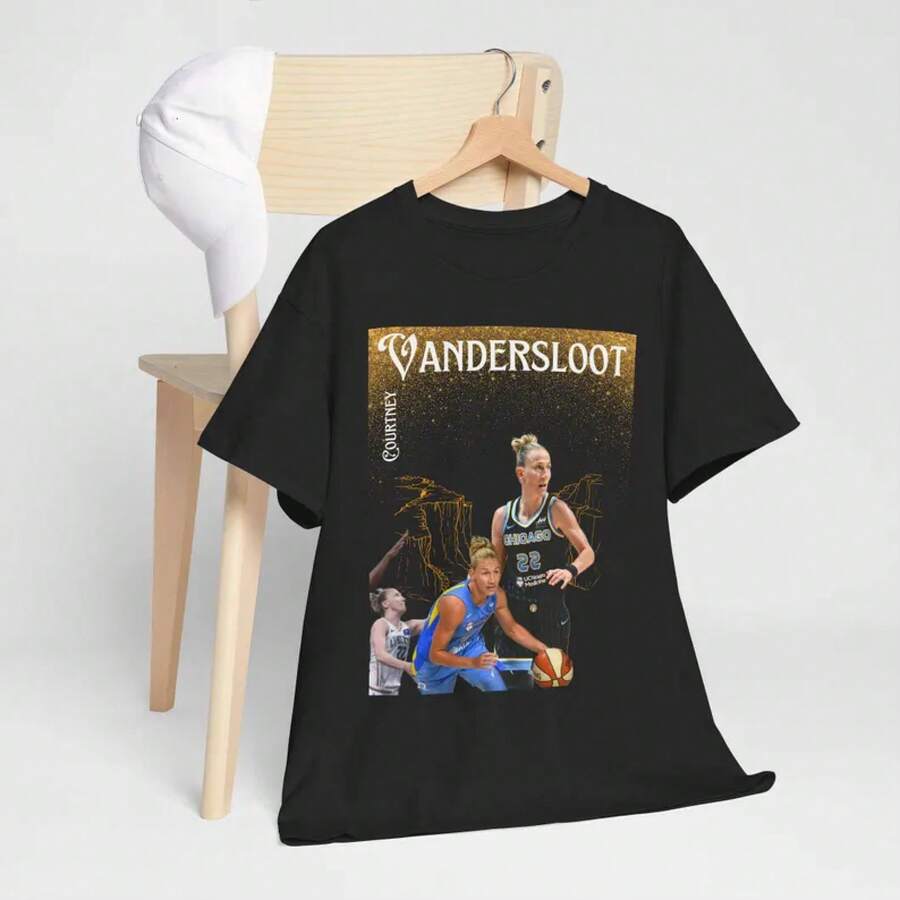 Courtney Vandersloot Graphic T-Shirt: WNBA Basketball Fan Jersey - Black - View 1