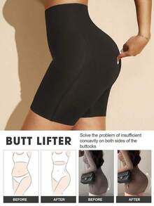 1 Piece Women's Shapewear With Lift, Abdominal And Buttock Control, Micro-Sculpted Design, Seamless And With Thick Buttocks, To Create A Natural Lifted Buttocks Effect, Women's Shaping Panty - Black - View 6