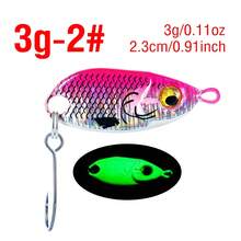 1Pc Ultralight Micro Fishing Spoon Set, 2.3cm/2.9cm Sinking Metal Baits With Simulation Fish Skin, Professional Glow Tackle For Trout, Crappie, Bluegill, And Small Sea Bass - S026 - View 13