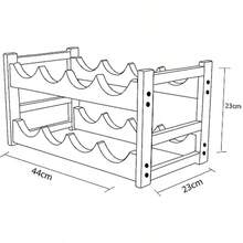Hogare, Cava de Madera, para vinos, Diseño Moderno y Elegante, Útil y práctica, Mueble para Botellas, Acabados Finos, Resistente, Capacidad 8 Botellas, Complemento para el Color - Antiguo - Ver 7