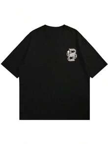 Camiseta de Manga Corta Holgada Casual Versátil con Estampado Divertido, Ideal para Vacaciones, Trabajo y Uso Diario - Rosa - Ver 4