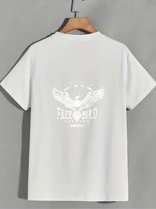 Free Bird America Women's Independence Day T-Shirt - Short Sleeve T-Shirt With Modern Design, Perfect For Family Gatherings, Corporate Events, And Team Building Activities - 白色 - 查看 2