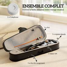 HOMCOM Instruments de Musique à Cordes - Noir - Voir 3