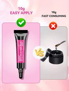 Dueloit 2pcs/1pc New Upgraded Quick-Drying 10g Semi-Solid Nail Glue Suitable For Nail Art Tips No UV Light Needed Long-Lasting Realistic Acrylic Nail Glue Set, Random - Clear - View 4
