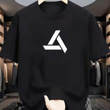 Printed T-Shirt For Men And Women - Black - View 1