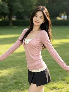 Women Tops - Pink - View 5