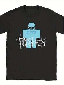 Unisex Retro Y2K Style T-Shirt, Bluudude Themed T-Shirt For Men, Featuring The Fun Slogan "Get Inn Now" And The Forsaken Design - Casual Short Sleeve Crew Neck T-Shirt, A Must-Have For Video Game Enthusiasts, Suitable For All Seasons, Comfortable Fit, Ideal For Home, Office, Parties, Meetings And Travel. - 黑色 - 查看 6