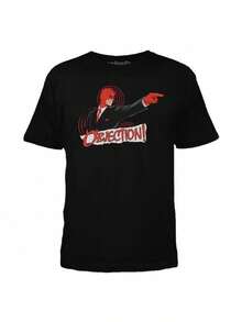 Men's Vintage-Style Black T-Shirt With A Fun "Unbreakable Resistance" Print, Lightweight, Comfortable And Versatile For Everyday Casual Wear On The Street. - 黑色 - 查看 6