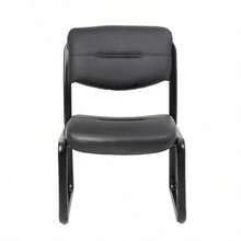 Boss B9539 Leather Sled Base Side Chair - Negro - Ver 6