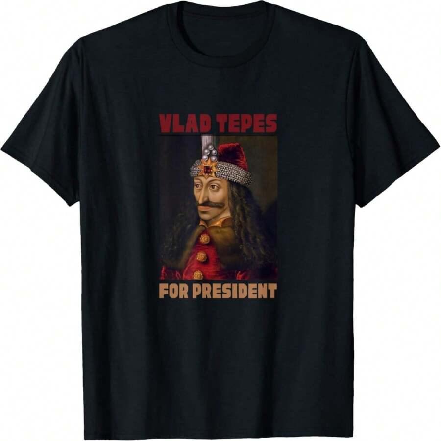 Vlad Tepes President Dracula Romania Vampire Impaler T-Shirt - Negro - Ver 1