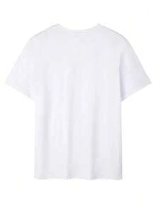 Camiseta casual para hombre con estampado de paisaje urbano y texto inspirador Rejoice in the Lord Camiseta de algodón suave ideal para uso diario en primavera y verano Regalo perfecto para hombres que aman la moda con mensaje positivo - Blanco - Ver 3