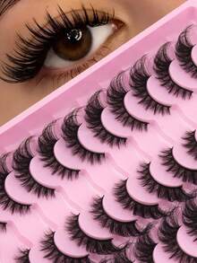 20 Pairs Full Strip Eyelashes D Curl Eyelashes Faux Mink Eyelashes Reusable Fluffy False Eyelashes - View 7