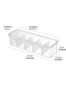 1PC Five-Compartment Seasoning Box, Refrigerator Storage Container, Spice Dispenser, Kitchen Household Storage Box For Star Anise, Cinnamon, Dried Chili Peppers, With Flip-Top Lid And Sealing Compartments - Clear - View 4