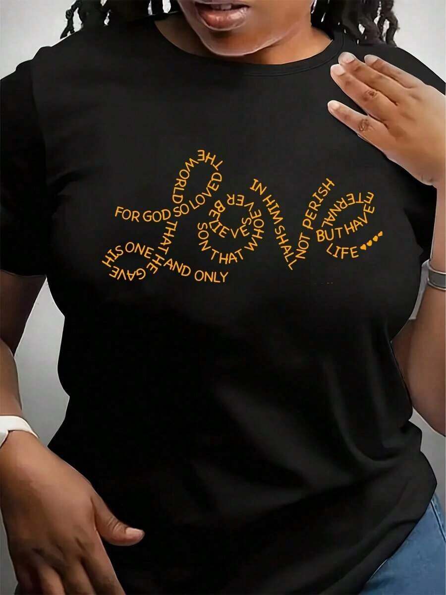 Suave, transpirable y ligero para comodidad durante todo el día. Camiseta Love In Bible Verses, camiseta de San Valentín para mujeres cristianas, camiseta con versículo bíblico, regalo de San Valentín para mamás religiosas, camiseta de amor de San Valentín. Cuello redondo clásico con un corte relajado que favorece todas las formas del cuerpo y es fácil de combinar con jeans, pantalones cortos y leggings. - Negro - Ver 1