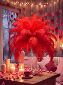 10pcs 15-35cm-6-14inch Artificial Red Ostrich Feathers For Crafts Accessories Plumes Centerpiece DIY Christmas Wedding Party Decorations Needlework And Handicrafts - A - View 4