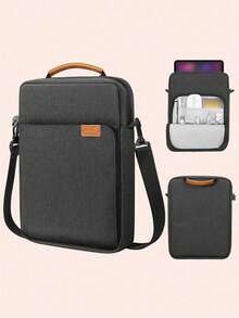 Mochila portátil multifuncional con puerto USB, mochila de viaje resistente al agua para hombres y mujeres, cabe portátiles de 15.6 pulgadas - Negro - Ver 3