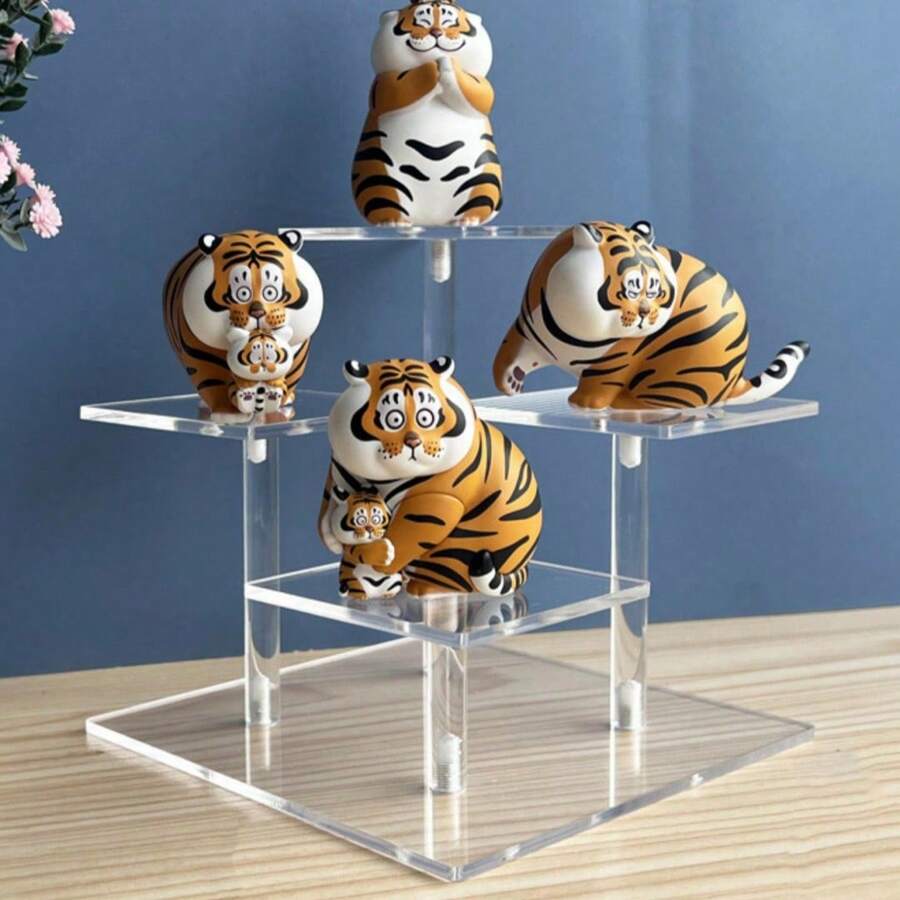 Kệ trưng bày nhiều tầng bằng acrylic trong suốt, kiểu bậc thang, dùng để trưng bày đồ sưu tầm, mô hình anime, mô hình xe hơi, nước hoa, mỹ phẩm. - Trong sáng - Xem 1