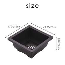 15 PCS 4.7 Inch Flower Pot, Square Plastic Bonsai Training Pot, Flower Flower Pot Container, For Garden, Interior, Home Decoration - Multicolor - View 6