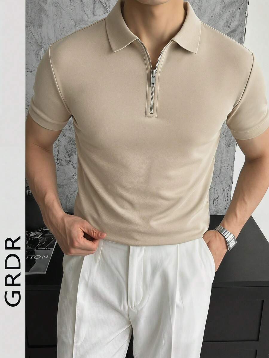 GRDR 男士时尚纯色 Polo 衫 | 精致设计 | 夏季必备 | 易于搭配 | 展现您的风格
