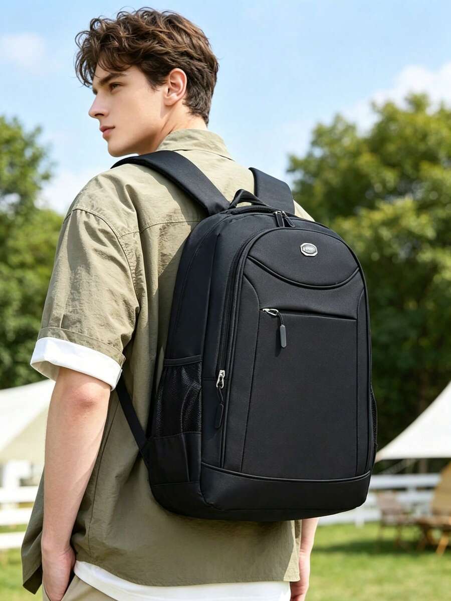 Mochila de gran capacidad con múltiples compartimentos, bolsa de portátil de nailon, mochila versátil para estudiantes y viajeros, mochila de ocio y viajes al aire libre, Y2k - Multicolor - Ver 1