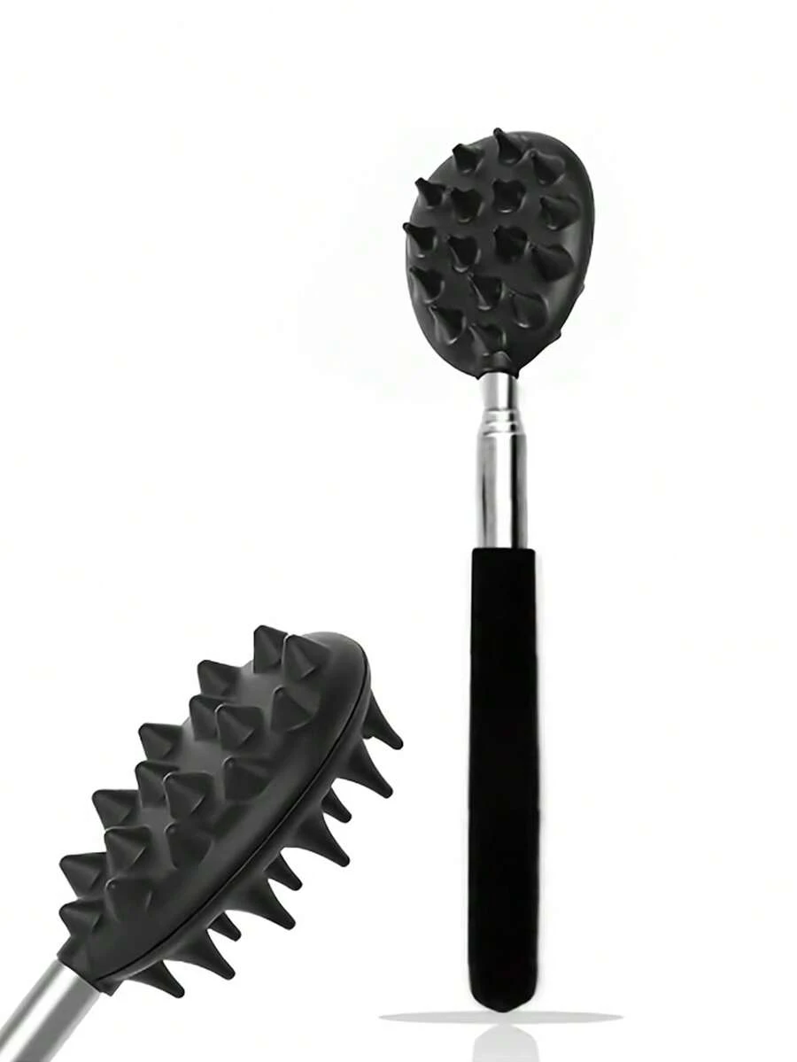1pc Retractable Cactus Back Scratcher, Unisex Single-Hand Extendable Itch Relief Stick, Durable PVC Material, Multi-Color Options - View 1