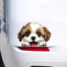 Stiker Mobil Anak Anjing Mengintip Realistis, Stiker Bodi Anak Anjing Menjulurkan Lidah dengan Bahagia, Cocok untuk Mobil, Truk, dan SUV, Dekorasi untuk Pemilik Hewan Peliharaan - 1 buah - View 9