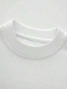 Soft [Casual Graphic Print T-Shirt] Casual Style Clothing, Polyester T-Shirt - Please Be Patient With Me, I'm 100s. Graphic Print, Crew Neck, Short Sleeve, Summer And Spring Top, Elegant Women's Blouses - 白色 - 查看 4