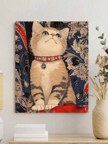 DIY无框丙烯画套装 - 可爱小猫，40*50厘米，艺术个性化定制，适合卧室装饰和艺术墙，简单有趣的绘画体验，无需绘画经验，实现你的绘画梦想，沉浸在缤纷的色彩世界中，每一笔都是自我表达，为生活增添浪漫气息，是馈赠亲朋好友的最佳礼物 - 多色 - 查看 4