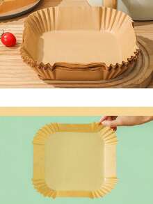[100/200pcs] Air Fryer Parchment Paper, Household Oil Absorbing Paper, Liner Paper, Silicone Baking Paper For Oven, Disposable - Multicolor - View 9