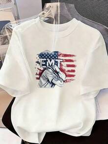 Short-Sleeve T-Shirt For EMT And USA Lovers.  Short-Sleeve T-Shirt For Spring And Summer 2026, Made In Mexico, 180 Grams. Cartoon Print, Couple Design, Suitable For Indoor Or Outdoor Wear. Crew Neck, Unisex, Ideal For Office And Leisure. One-Pack. - WH-P631577SLNDXZGY614 - 查看 2